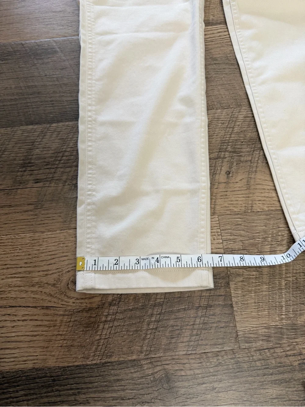 NWT J.Crew Straight Leg Utility Pants Natural Ivory Cotton Stretch Size 4